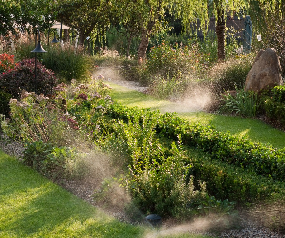 Automated irrigation systems. A must for a lush landscape in Shanghai.